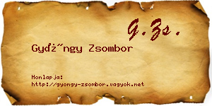 Gyöngy Zsombor névjegykártya