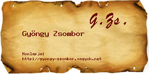 Gyöngy Zsombor névjegykártya